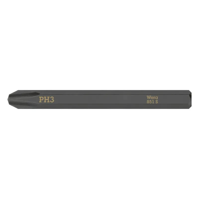 Embout de tournevis à frapper Wera 851 S cruciforme Phillips PH3 70 mm