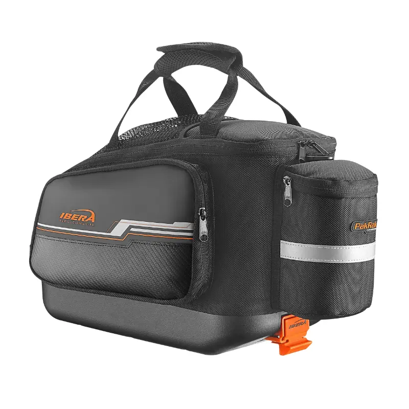 حقيبة خلفية للدراجة Ibera Commuter Bag أسود 17 لتر تثبيت على حامل الأمتعة نظام Pakrak (38x22x26سم)