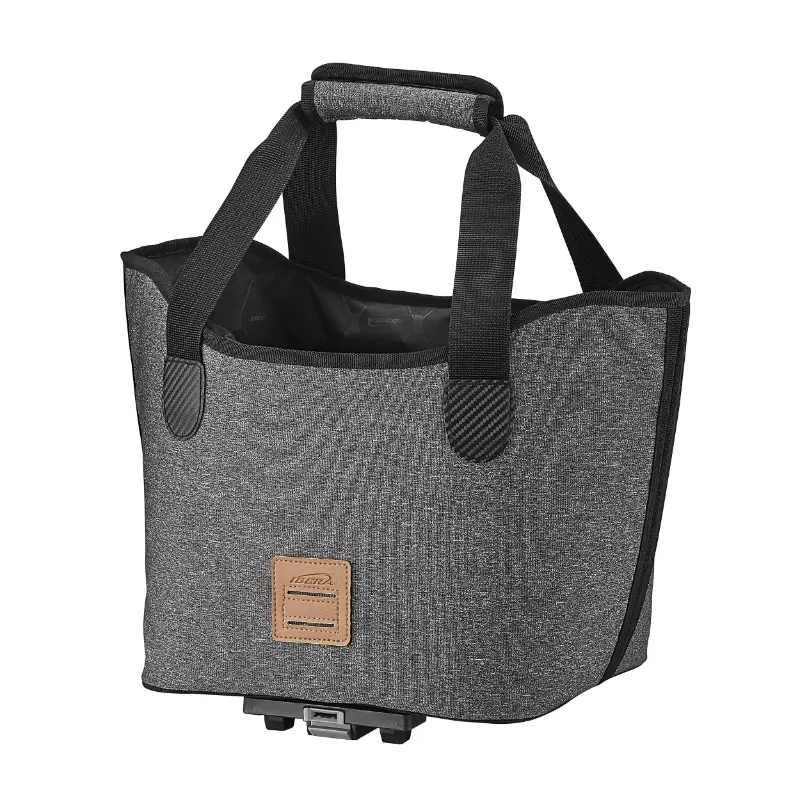 Ibera Shopping Mik Korb-Tasche mit Griffen grau 17L Heckbefestigung Mik-System 24x26,5x26cm
