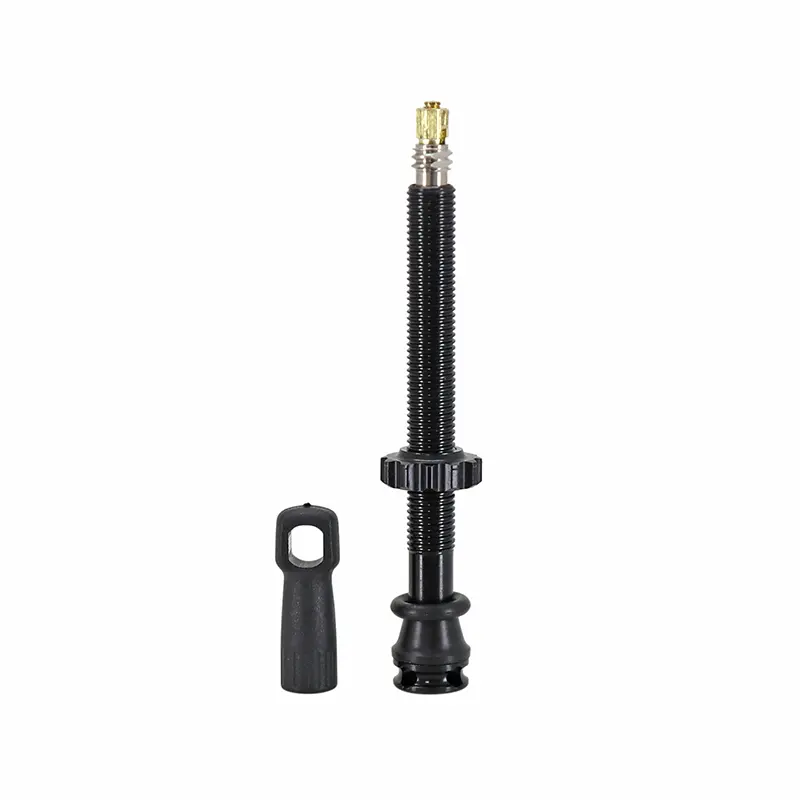 Valve tubeless Presta Newton noir 60 mm 4 trous
