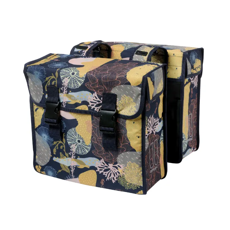 Basil Mara XL 자전거 더블 페니어 백 35L 멀티컬러 (43x14x36cm)