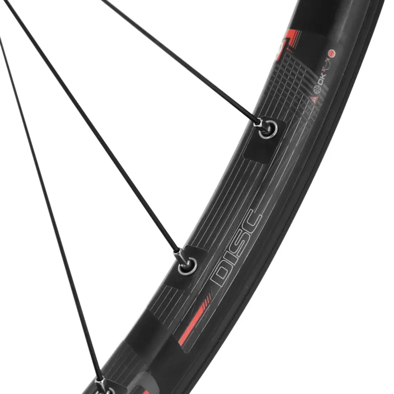 Velox Cargo verstärktes Vorderrad VAE 700 x 35 - 28" Scheibe 6-Loch Kargo L Nabe 25C Felge 32 Speichen schwarz — Ansicht 4