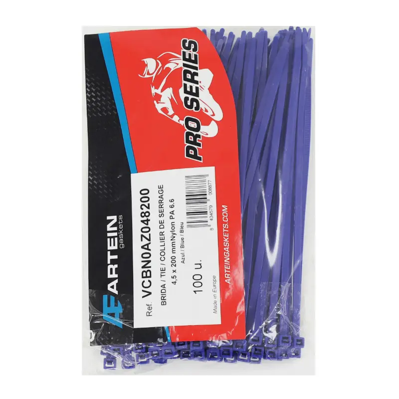 Kabelbinder Nylon Rilsan Artein 4,5x200 mm blau (Packung 100)