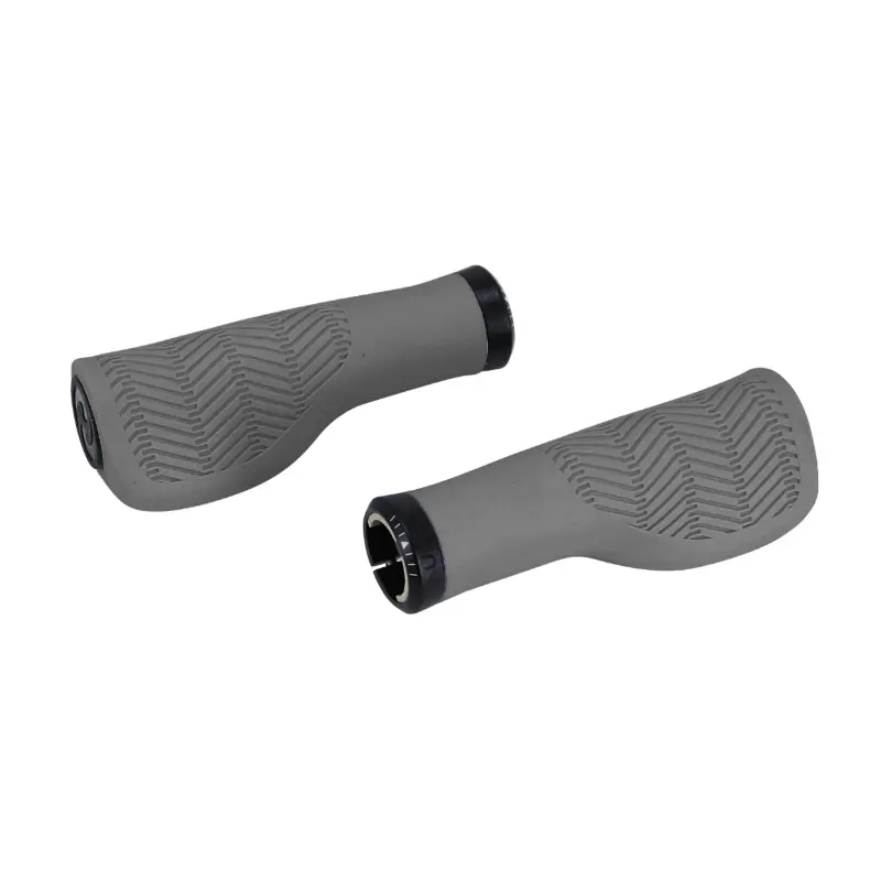 Herrmans Nucore Town City 그립, 인체공학적 설계, 락온 그레이 130 mm 직경 22 mm (1쌍)