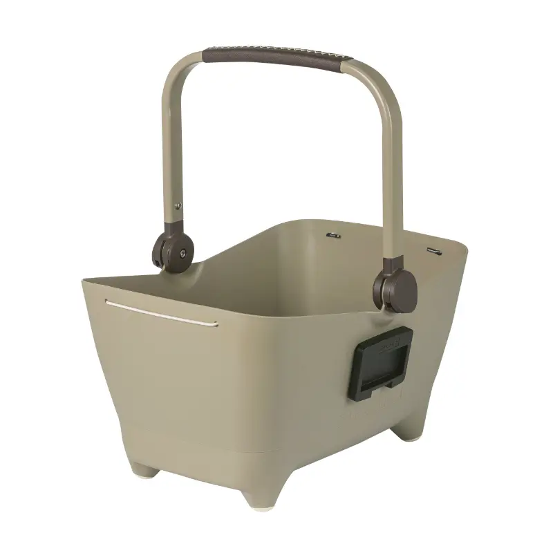 Vorderer Kunststoffkorb Basil Buddy braun für Hunde 45x32x22