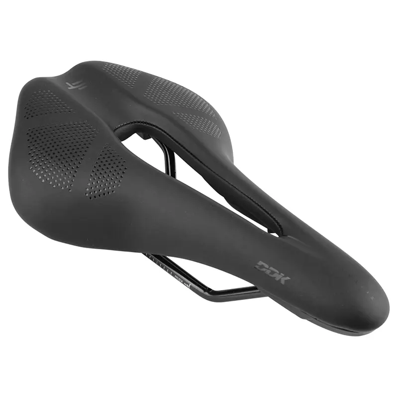 Selle Newton route gravel noir SAD3 trou central 258x157mm rail acier