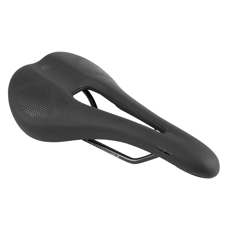 Selle Newton route gravel noir SAD2 avec trou central 276x154 mm rail acier