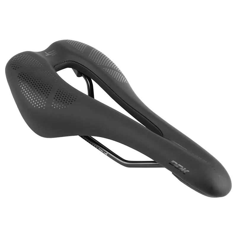 Selle Newton route-VTT noir SAD1 avec trou central 269X140MM rail acier noir