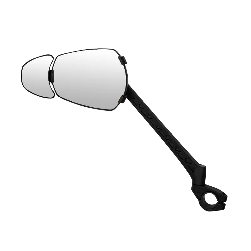 Retroviseur velo gauche Zefal espion E100 cargo rabattable fixation sur cintre collier (miroir 80 CM2) 280X210X80 MM