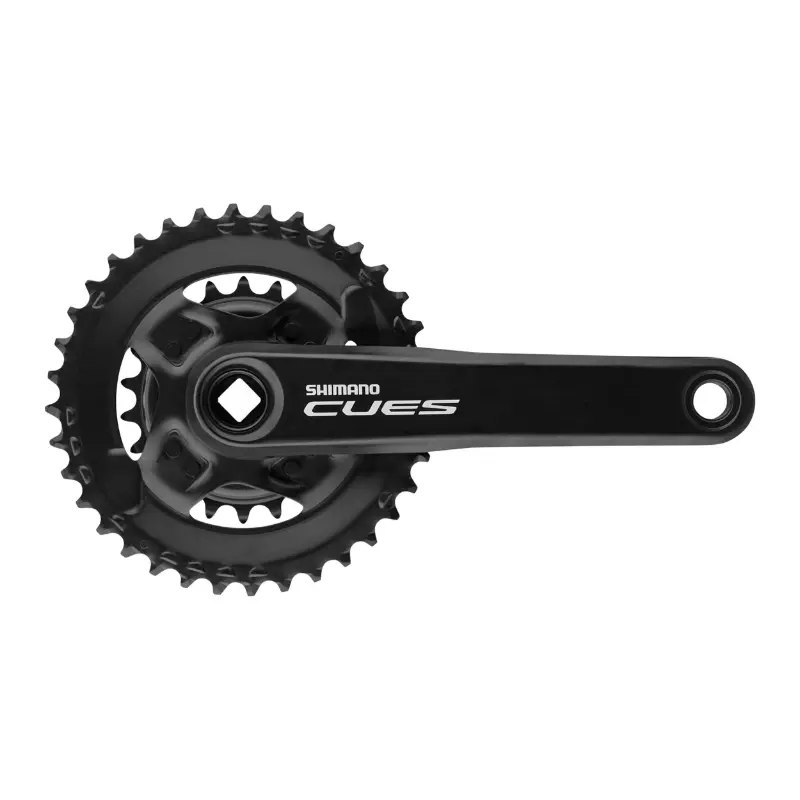 VTT-crankset Shimano 9-10-11V. cues U4000 zwart 175MM 36-22 DTS (vierkante as bracket 123MM)