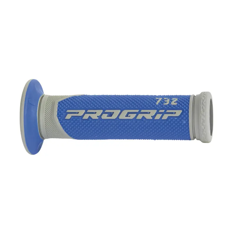 غطاء مقود Progrip 732 مزدوج الكثافة رمادي-أزرق مغلق 125 ملم (زوج)