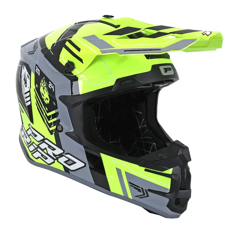 Crosshelm Erwachsener Progrip 3080 spirits gelb fluoreszierend-grau s (ece 22.06)