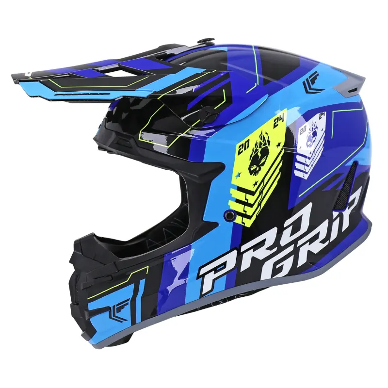 성인용 크로스 헬멧 Progrip 3080 spirits 블루-블랙 L (ece 22.06) — 2번째 뷰