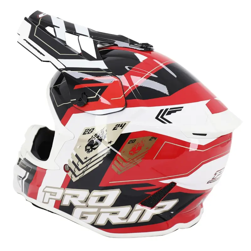 Cross Helm Erwachsene Progrip 3080 Spirits rot-schwarz XL ECE 22.06 — Ansicht 3