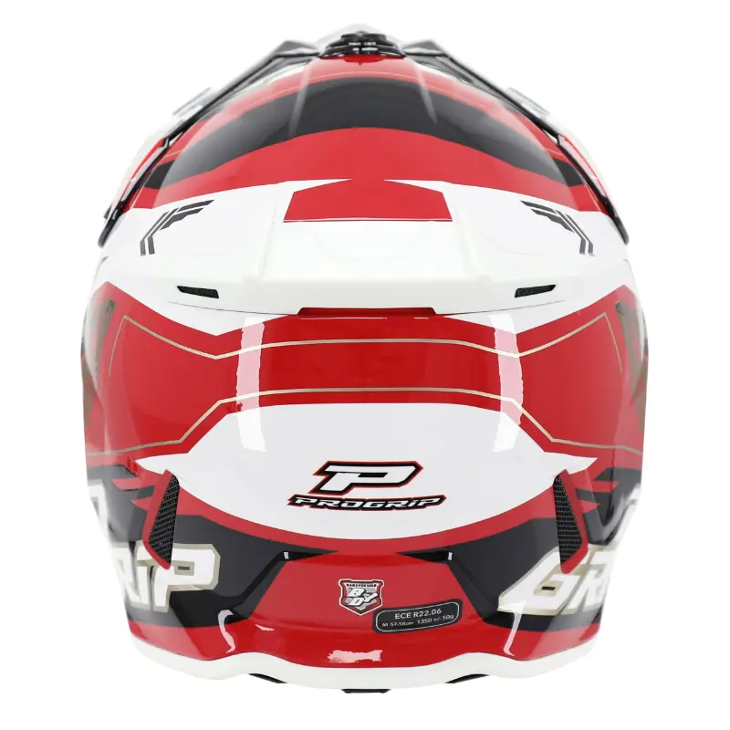 Cross Helm Erwachsene Progrip 3080 Spirits rot-schwarz XL ECE 22.06 — Ansicht 4