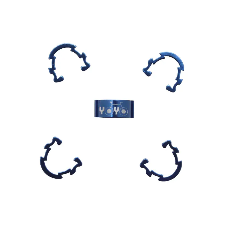 Clips de gaine-durite alu bleu P2R (boite de 5)