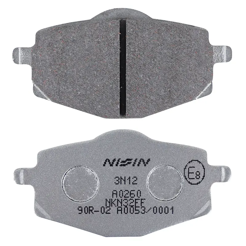 Plaquette de frein Nissin pour yamaha 50 TZR 1992+2003 ar, 125 TDR 1993+ av-ar, 125 DT r 1988+2003 av-ar, 660 XT z tenere 1991+1996 ar - MBK 50 x-power 1992+2003 ar (A0260) (semi metal) -ece R90