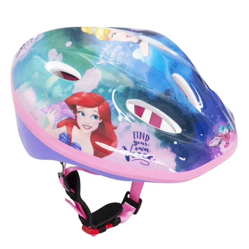 Casque vélo enfant Disney Princesse rose taille 52-56