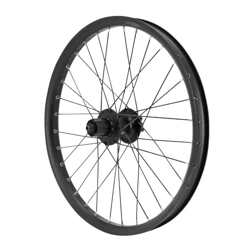 Roue VTT - cargo - vae - e-bike - longtail disque blocage 20" trucky arriere noir moyeu shimano M475 6 trous cassette 11-10-9V (renforce) jante 30C 32 rayons diametre 2.3MM