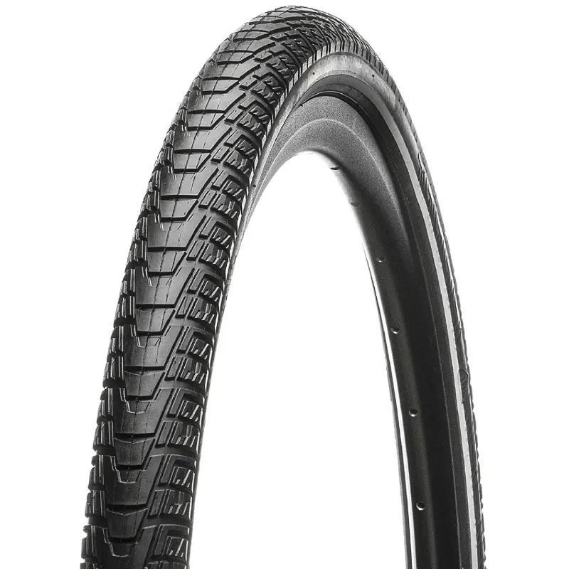 Pneu VTC urbain VAE 700 x 37 Hutchinson Haussmann Infinity Protect noir TR renforcé 5 mm flanc réflex homologué VAE E50