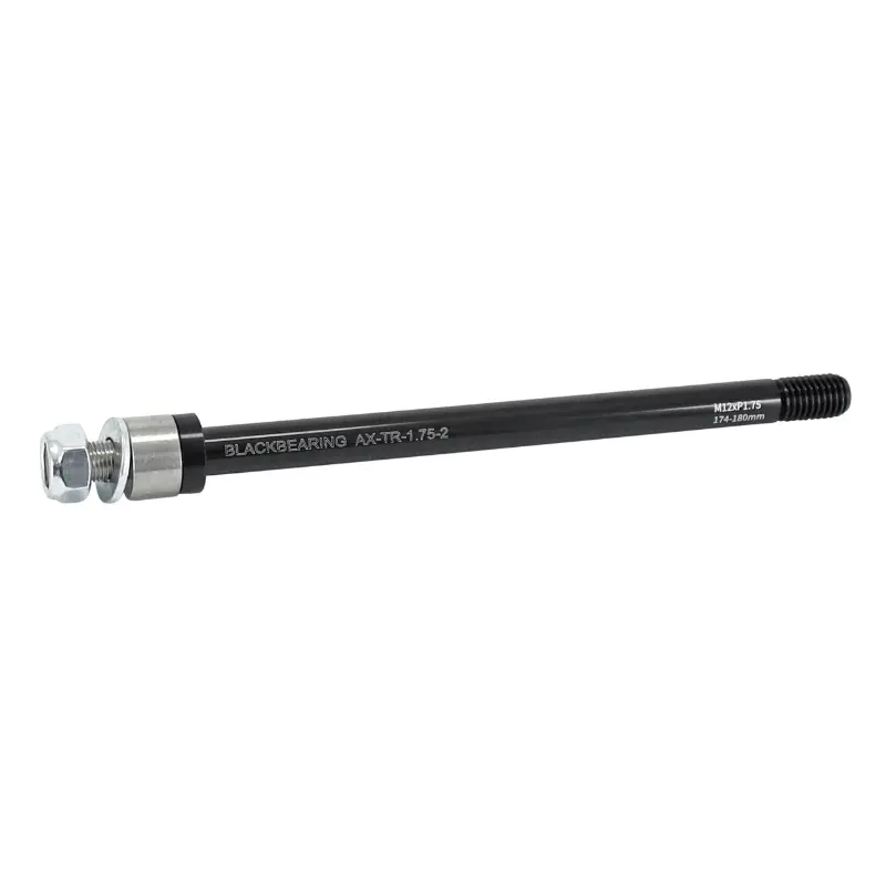 ٹریلر ریئر وہیل ایکسل بلیک بیئرنگ تھریڈ M12x1.75mm برائے 12x142-148 (174-180mm) سپیسر کے ساتھ