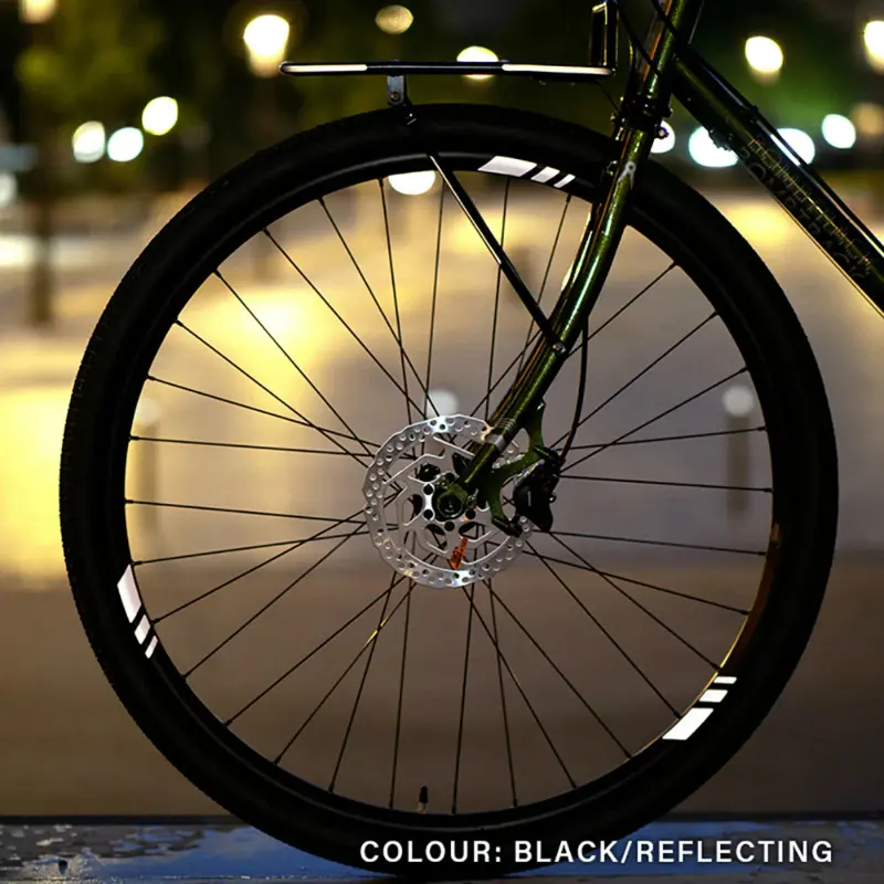 自転車ホイール用反射ステッカー 高さ40mm レーサーモデル ブラック — 第2ビュー