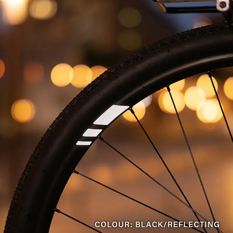自転車ホイール用反射ステッカー 高さ40mm レーサーモデル ブラック — 第3ビュー