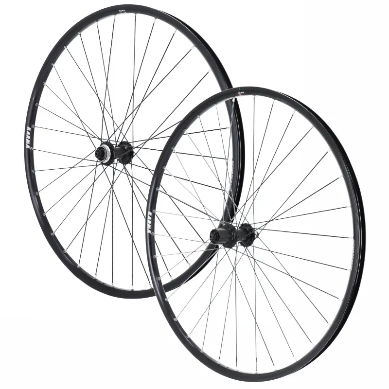 Roues VTT 27.5 disque Karma noir double paroi 32 rayons moyeu Shimano TX505 Centerlock 9-10-11V (paire)