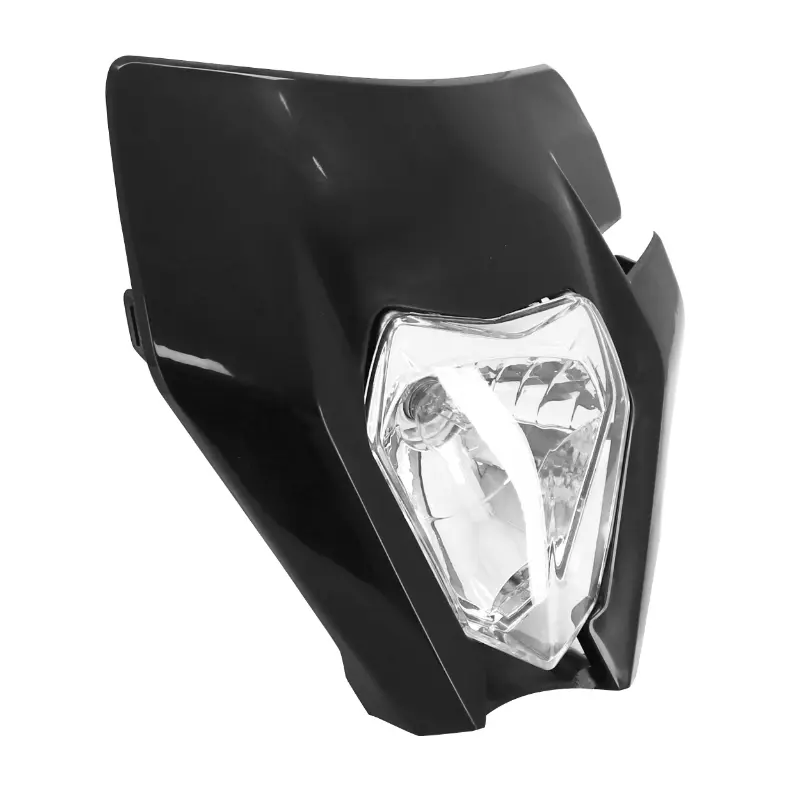Plaque phare-tête de fourche moto universel type KTM noir P2R