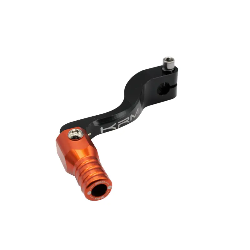 KRM Pro Ride 알루미늄 CNC 블랙-오렌지 접이식 기어 셀렉터 Minarelli 50 AM6 - Beta 50 RR - Rieju 50 MRT - Sherco 50 SM-R