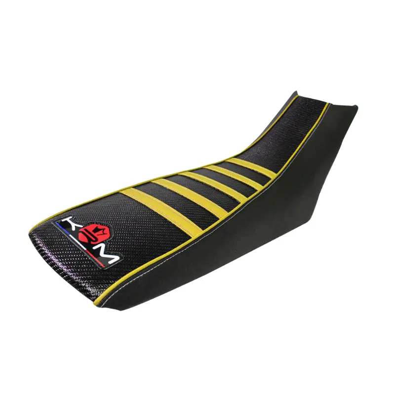 KRM Pro Ride Sitzbankabdeckung für Derbi 50 DRD X-treme 2011-2017, DRD Racing 2005-2010, DRD Evo 2008-2010, Gilera 50 SMT 2011-2017 schwarz-gelb