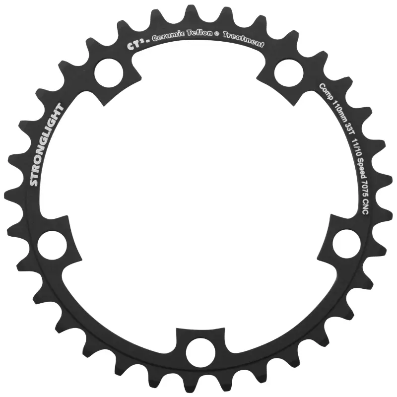 Шоссейная звезда 5BRA d.110 Stronglight CT2 33DTS внутренняя черная тип shimano 10-11V.