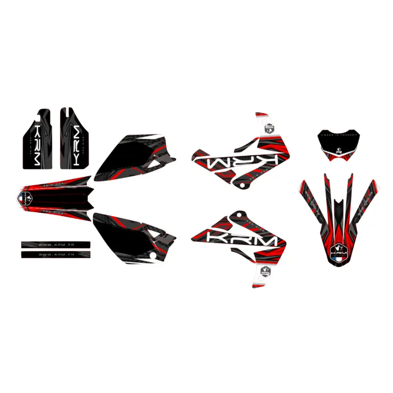 KRM Pro Ride 데칼 키트 Rieju 50 MRT 2009-2021 블랙-레드