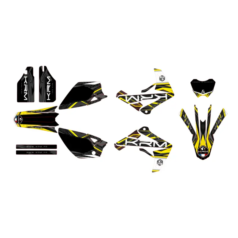 KRM Pro Ride 贴花装饰套装 适用于 Rieju 50 MRT 2009-2021 黑黄配色