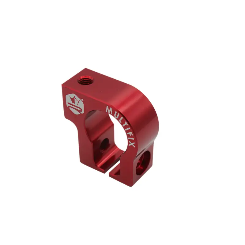Befestigungsschelle Schalldämpfer KRM Pro Ride Multifix Alu CNC rot