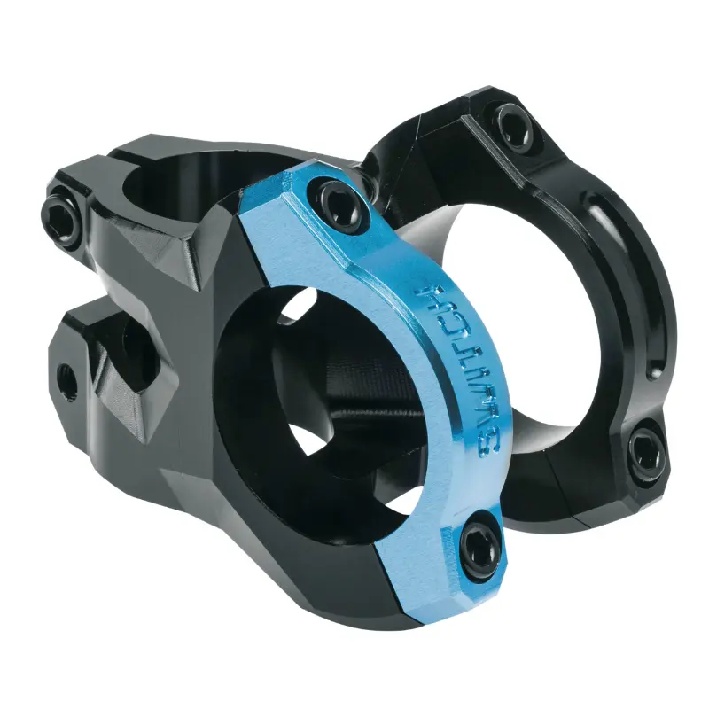 Potence VTT Switch Rocker alu CNC noir-bleu cintre 35 mm DH 35 mm
