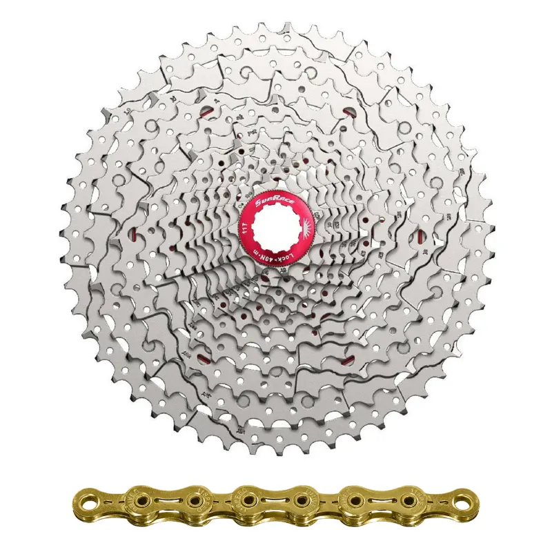 Sunrace MZ800 11-51 Zahn MTB-Kassette mit CN12Z Kette 126 Glieder Shimano-kompatibel