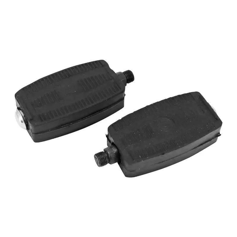 Paire de repose-pieds caoutchouc noir 14x125 Peugeot 103 - MBK 40/50/51 - Solex - Type Atom