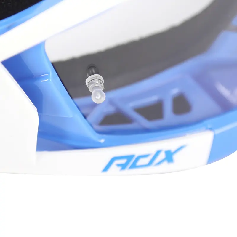 ADX MX Cross-Brille Blau-Weiß kratzfeste Sichtscheibe homologiert EN1938 — Ansicht 5