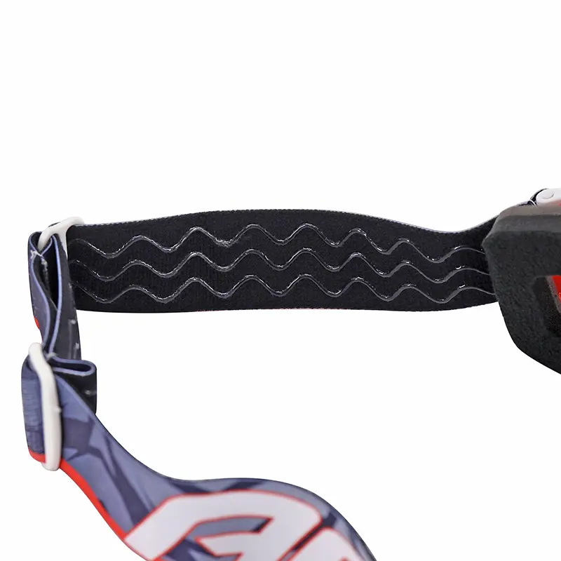 ADX MX Cross-Brille rot-weiß mit klarem, kratzfestem Sichtschutz nach EN1938 zugelassen — Ansicht 4