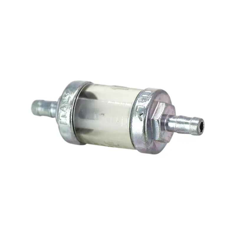 OMG シリンダー式スチール燃料フィルター 直径6mm クリア-シルバー