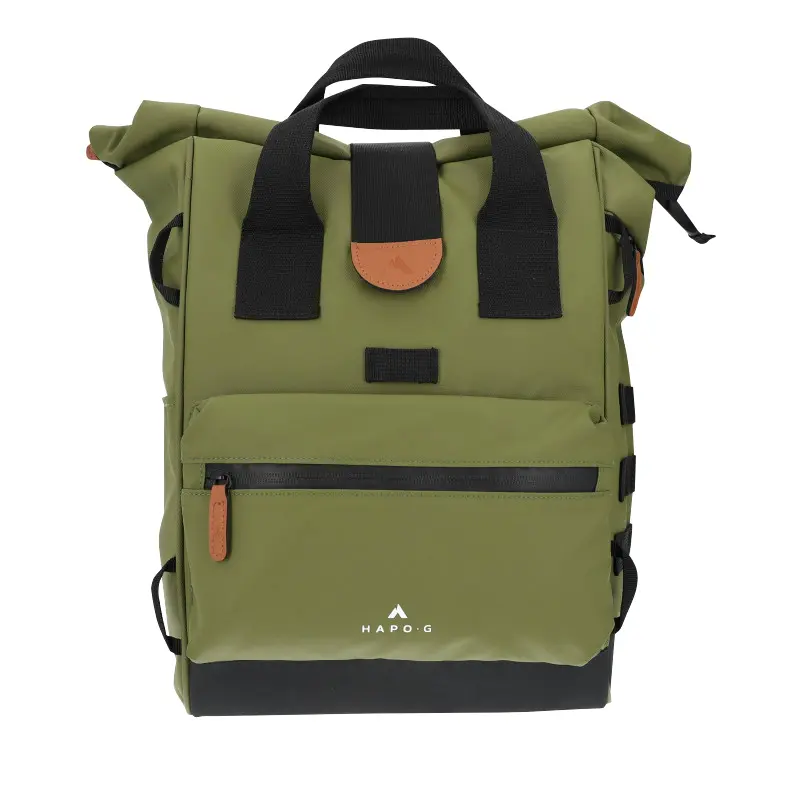 Velosipēda aizmugures soma Izlase P2R Hapo.G Roll-top khaki medium pārveidojama mugursoma 53x26x16cm