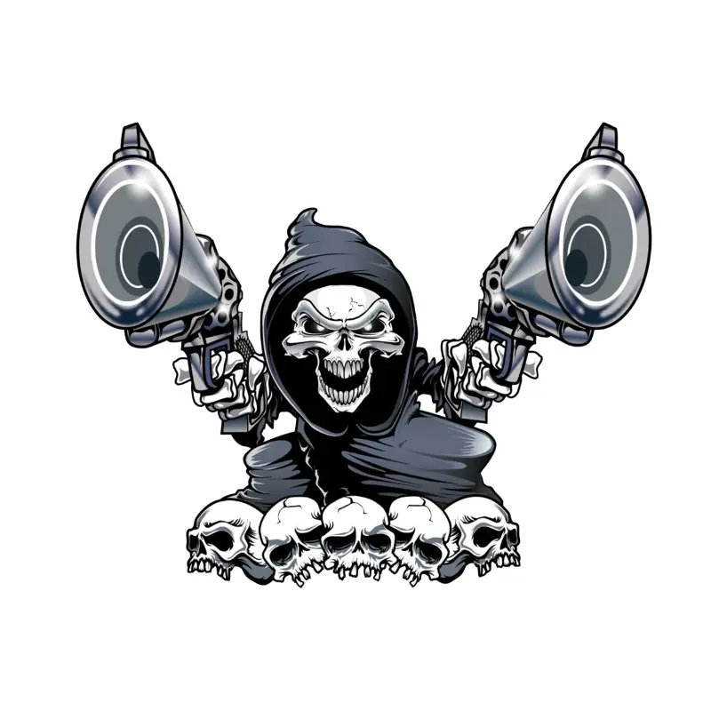 ملصق Lethal Threat Mini Reaper Gun 60x80mm
