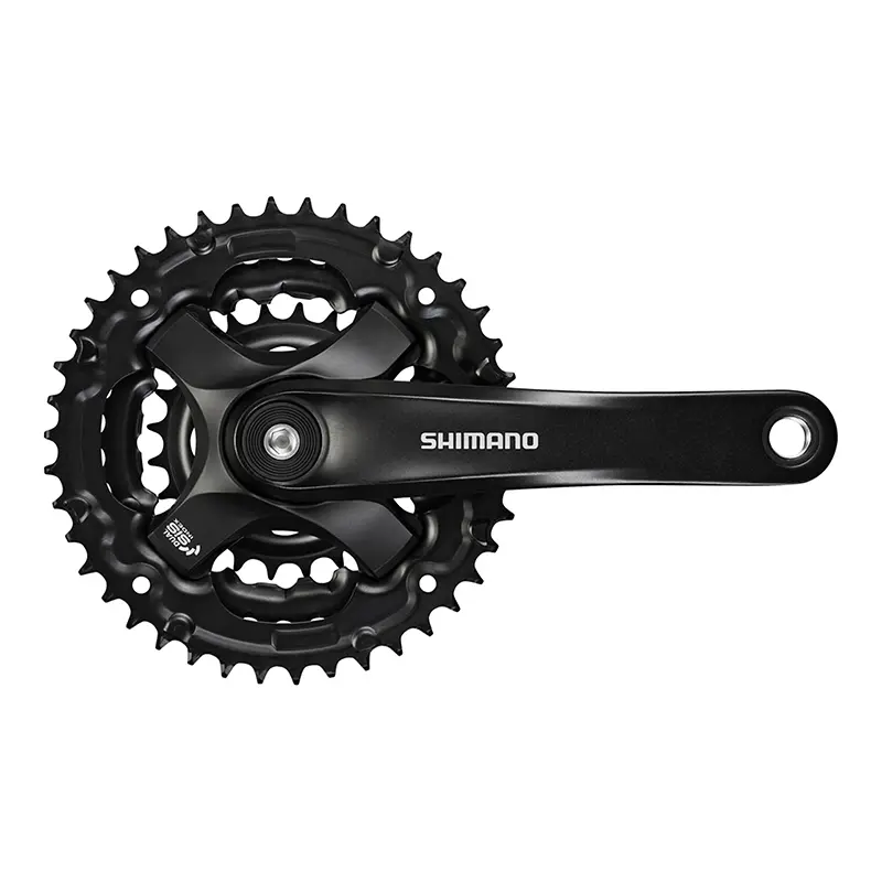 MTB-Kurbelgarnitur Shimano 7-8V TY501 schwarz 175 mm 42-34-24 (Tretlager 122 mm)