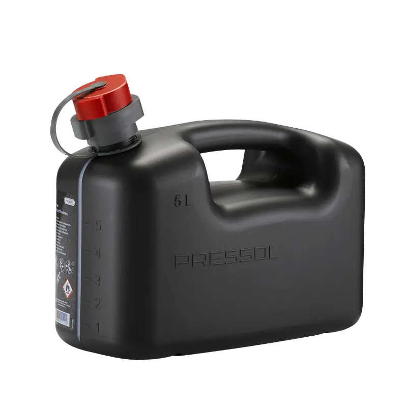 Kraftstoffkanister Pressol Polyethylen schwarz mit flexiblem Auslauf 5L mit Skala