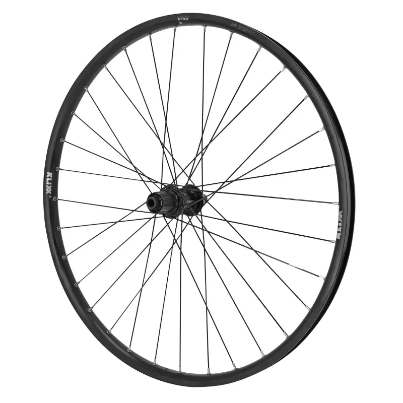 MTB-Scheibenrad 27.5" klixx tubeless ready hinten schwarz Nabe Shimano TC500 11-10-9V Centerlock Steckachse 12-142 schwarze Speichen Felge 23C