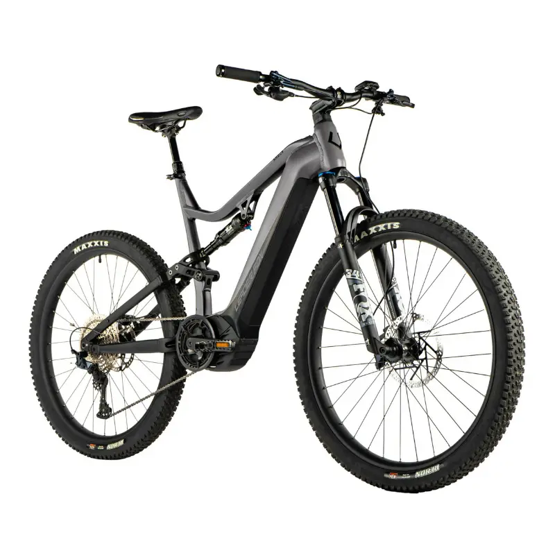 Velo electrique-vae VTT 29 Leader Fox argus tout suspendu homme gris mat 12V moteur central panasonic GX ultimate 36V 90NM batterie 20AH (cadre 19,5" - H50CM - l - adulte de 178CM à 185CM)