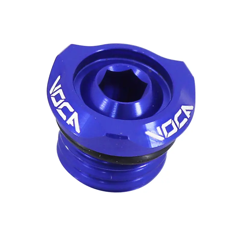 Bouchon d'huile 50 a boite voca evo V2 minarelli 50 AM6-RIEJU 50 MRT, smx-yamaha 50 TZR, dtr-peugeot 50 XPS, XR6-BETA 50 rr-sherco 50 SM-R, se-r alu CNC bleu