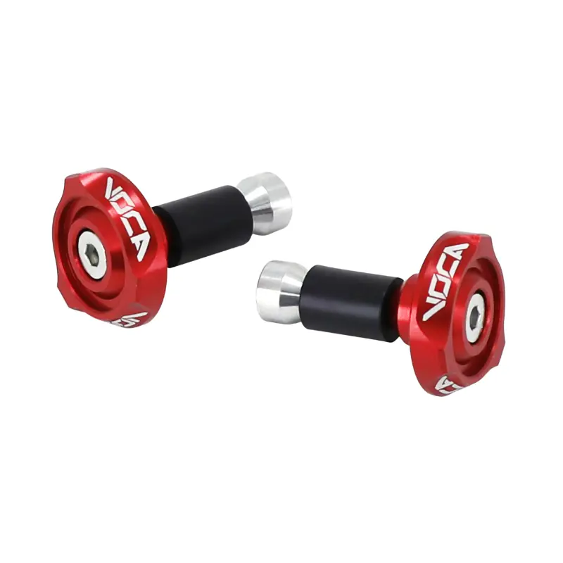 Embouts de guidon VOCA Racing V2 alu CNC rouge diam 14 MM (paire)