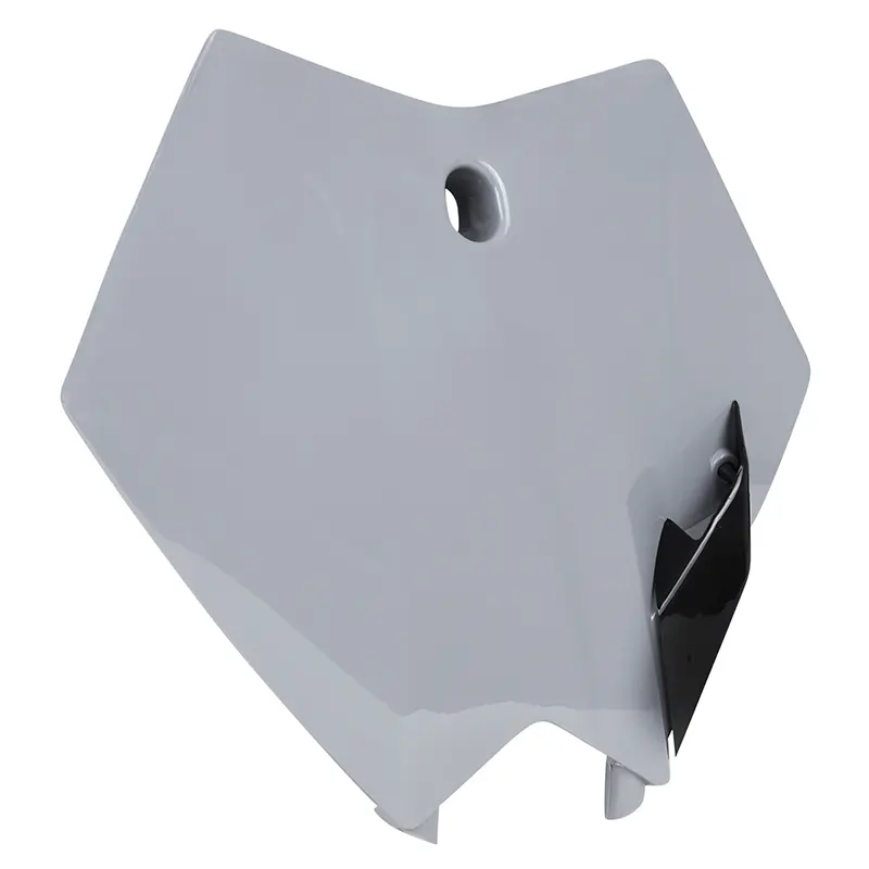 Plaque numéro-tête de fourche 50 à boîte universelle Replay type KTM gris Nardo sans éclairage